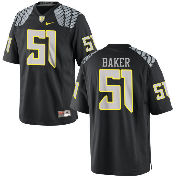 Men #51 Gary Baker Oregon Ducks College Football Jerseys-Black